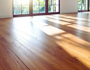 Gaps in hardwood floor caused by high humidity
