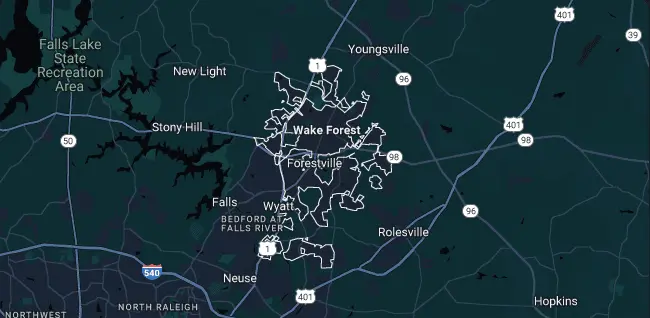 wake-forest-nc-map Home Remodeling in Wake Forest, NC 1