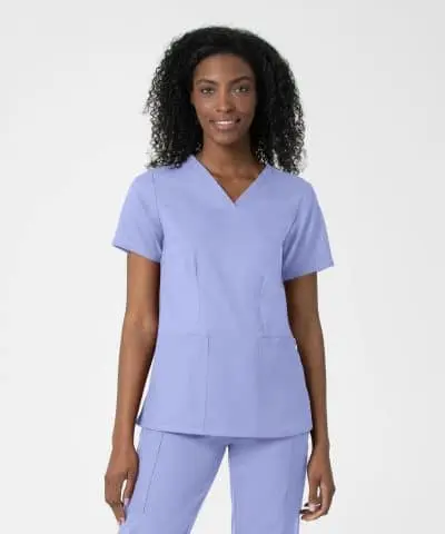 Women's Fitted 3-Pocket V-Neck Scrub Top | 6122