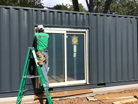 sliding glass door storage container raleigh nc