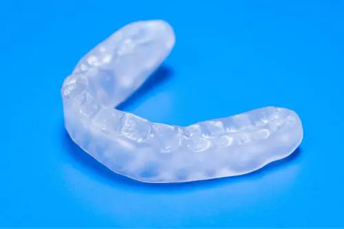 Custom mouth guard custom fit to your teeth made by Crown Point Family Dentistry in Charlotte - made using a 3d model of device.