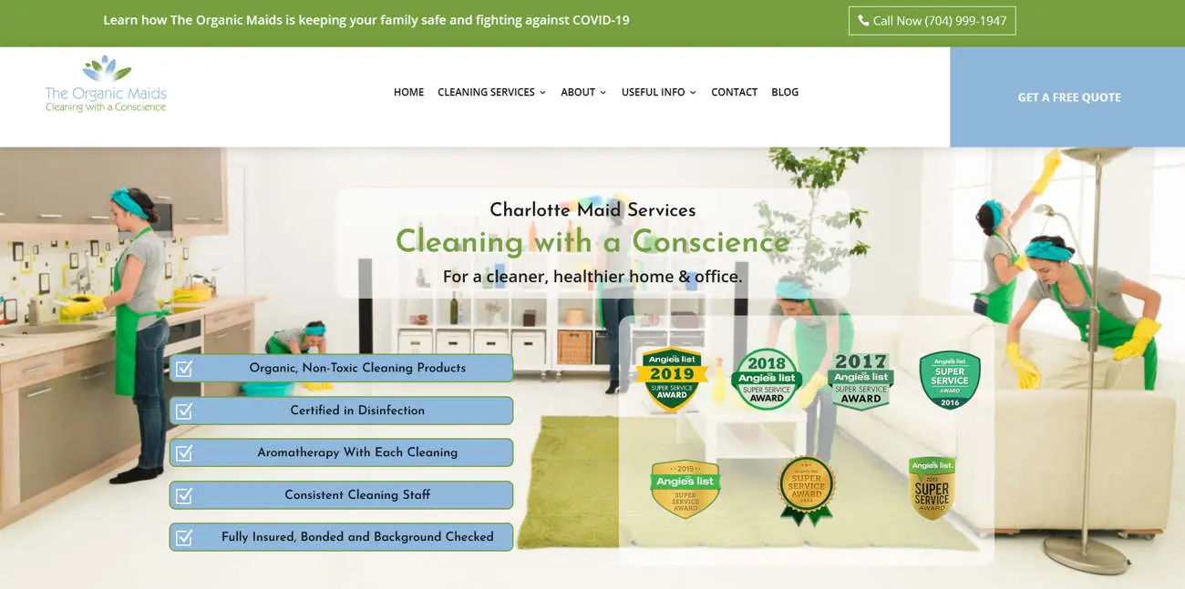 Organic Maids_homepage