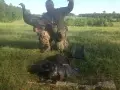 Hunter with the catch