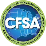 community financial services association of america badge, cfsa logo
