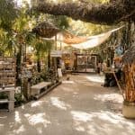Calm outdoor recovery space at SILA Miami's wellness sanctuary in Upper Buena Vista, FL