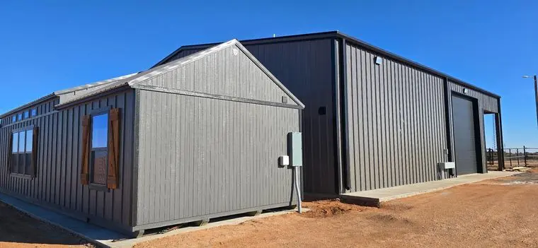 56x50 Roof Extension over Tiny Home before