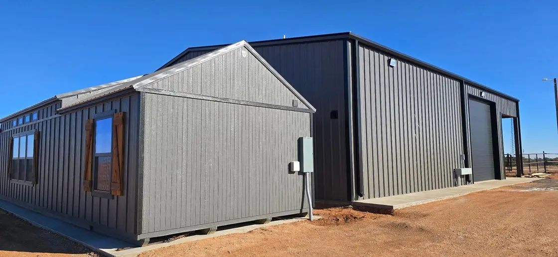 56x50 Roof Extension over Tiny Home before
