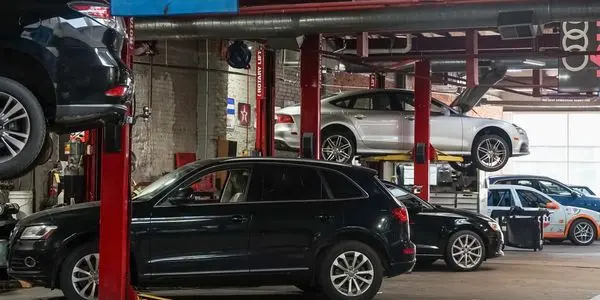A group of Audi vehicles being serviced and repaired at The Import Mechanics in Denver Colorado.