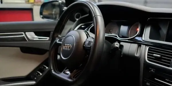 An Audi interior after being Professionally Detailed at The Import Mechanics in Denver Colorado.