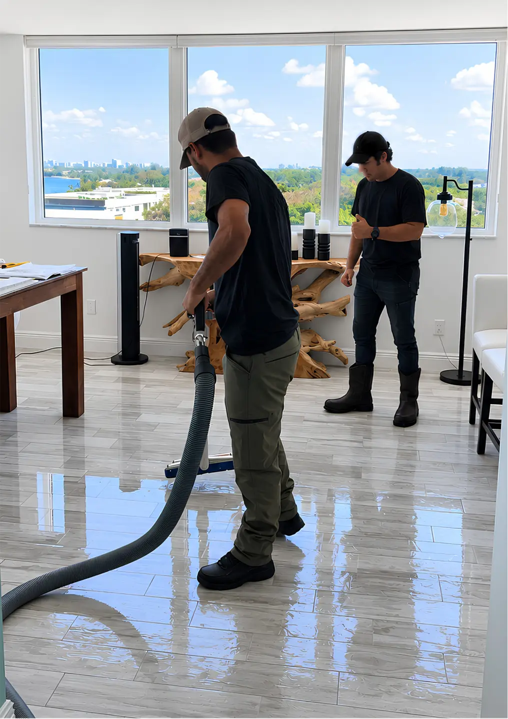 Emergency water extraction in a Florida home