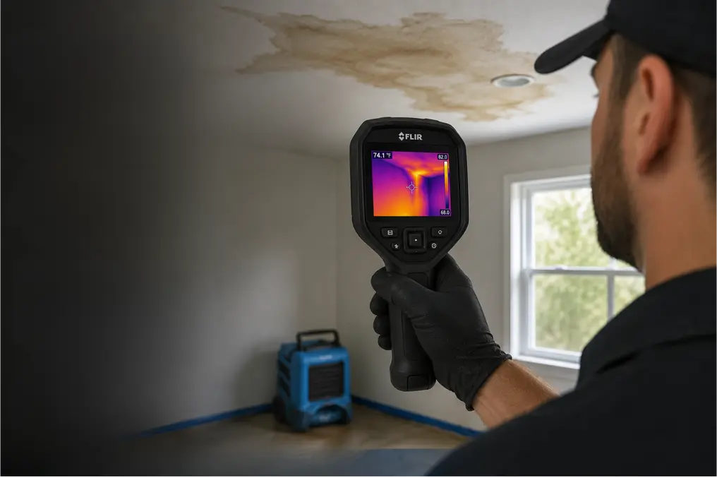 Thermal imaging camera being used in a Florida home