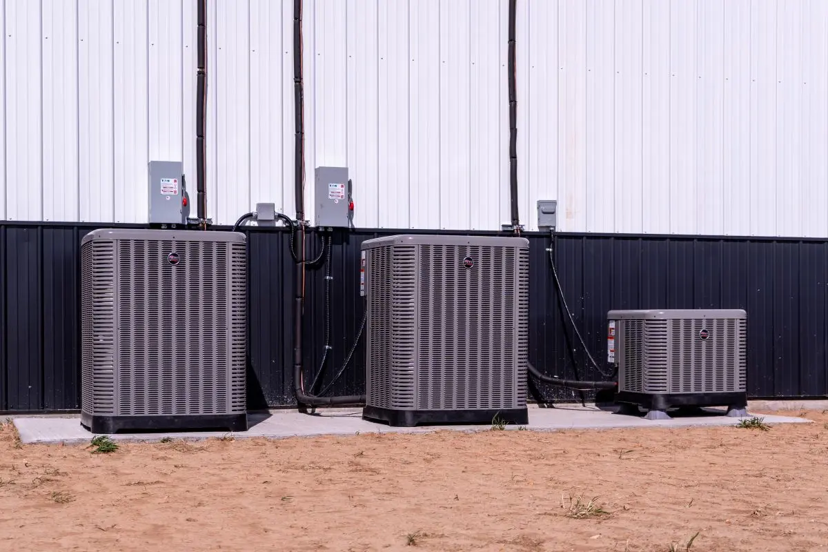 Three HVAC units