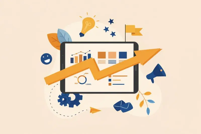 high quality leads organic traffic illustration