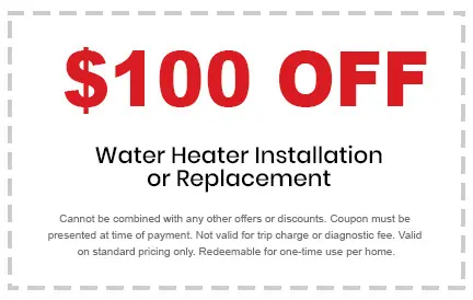 water heater installation or replacement discount
