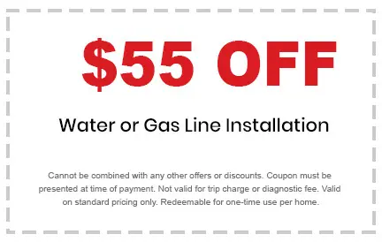 water or gas line installation discount