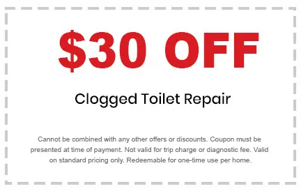 clogged toilet repair discount