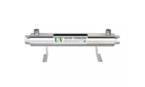 UV water sterilizer unit designed for plumbing and water system applications, showcasing B&L Plumbing's expertise in water treatment solutions.