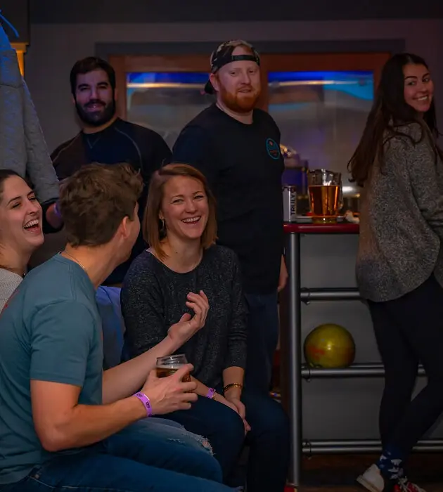 Birthday party celebration at Boston Bowl