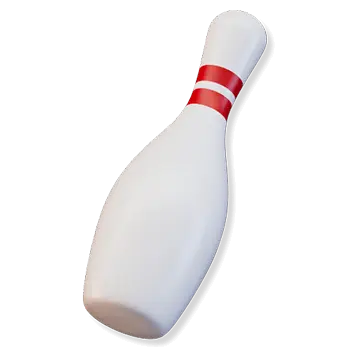 Single candlepin bowling pin at Boston Bowl