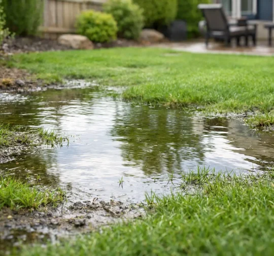 Why Does Lawn Water Pool? Causes and Fixes