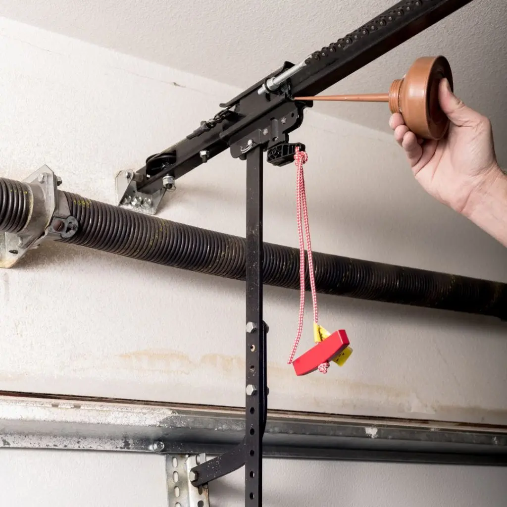 oiling garage door 