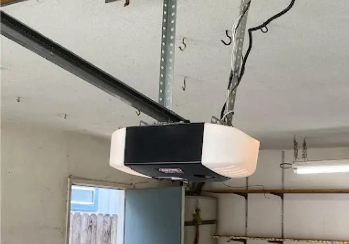 Repaired garage door opener functioning perfectly, restoring homeowner convenience and security.