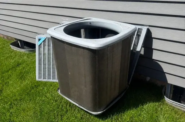 After: AC condenser coil cleaned