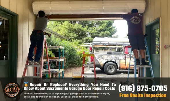 Repair Or Replace Garage Door Repair Costs in Sacramento