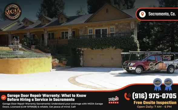 Garage Door Repair Warranty What to Know Before Hiring a Service in Sacramento