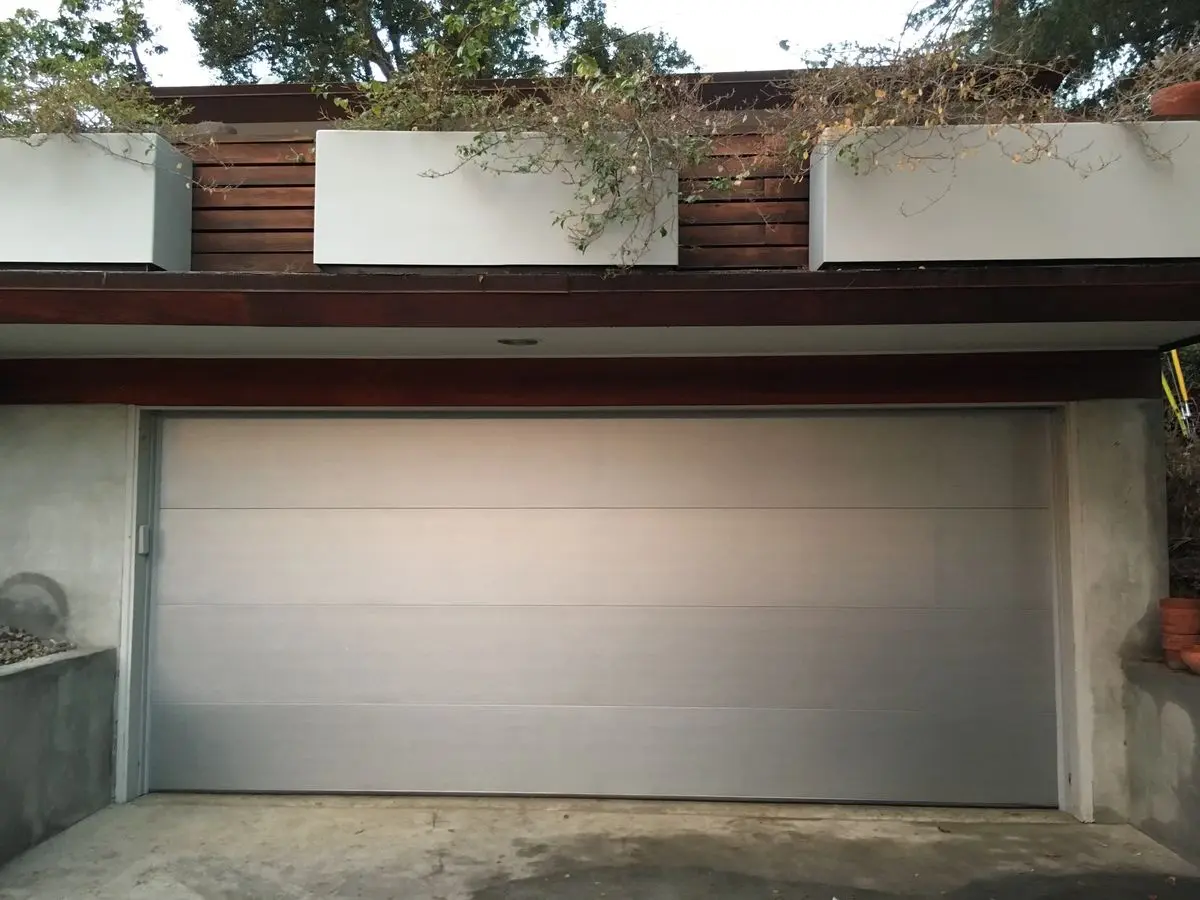 Plank garage door