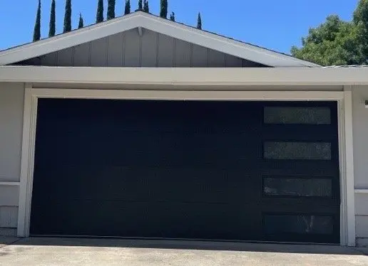 Plank garage door