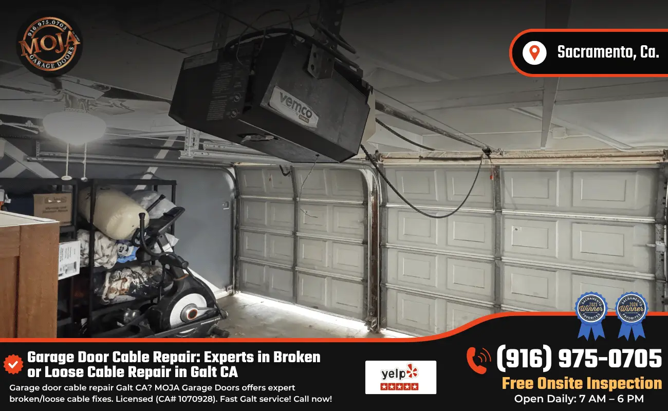 Garage Door Cable Repair Experts in Broken or Loose Cable Repair in Galt CA
