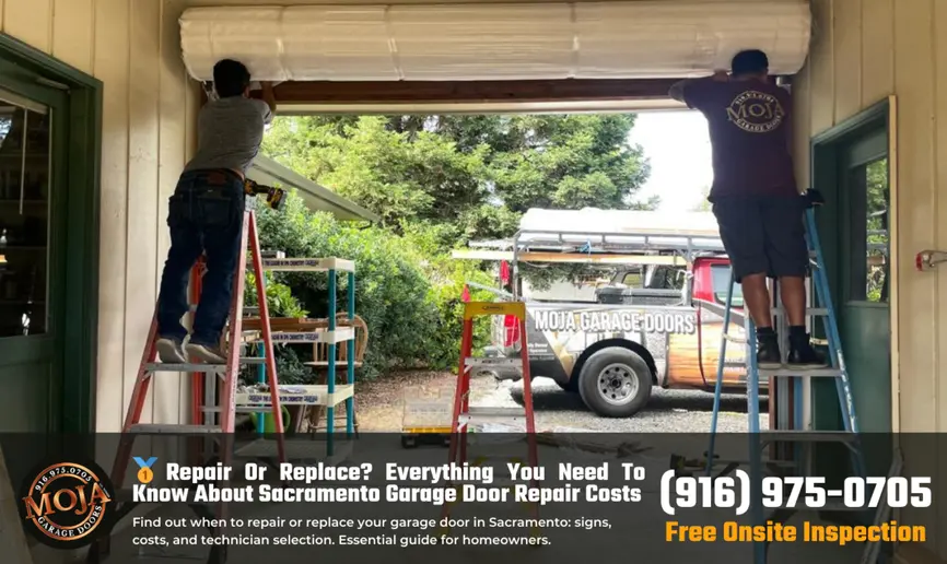 Repair Or Replace Garage Door Repair Costs in Sacramento