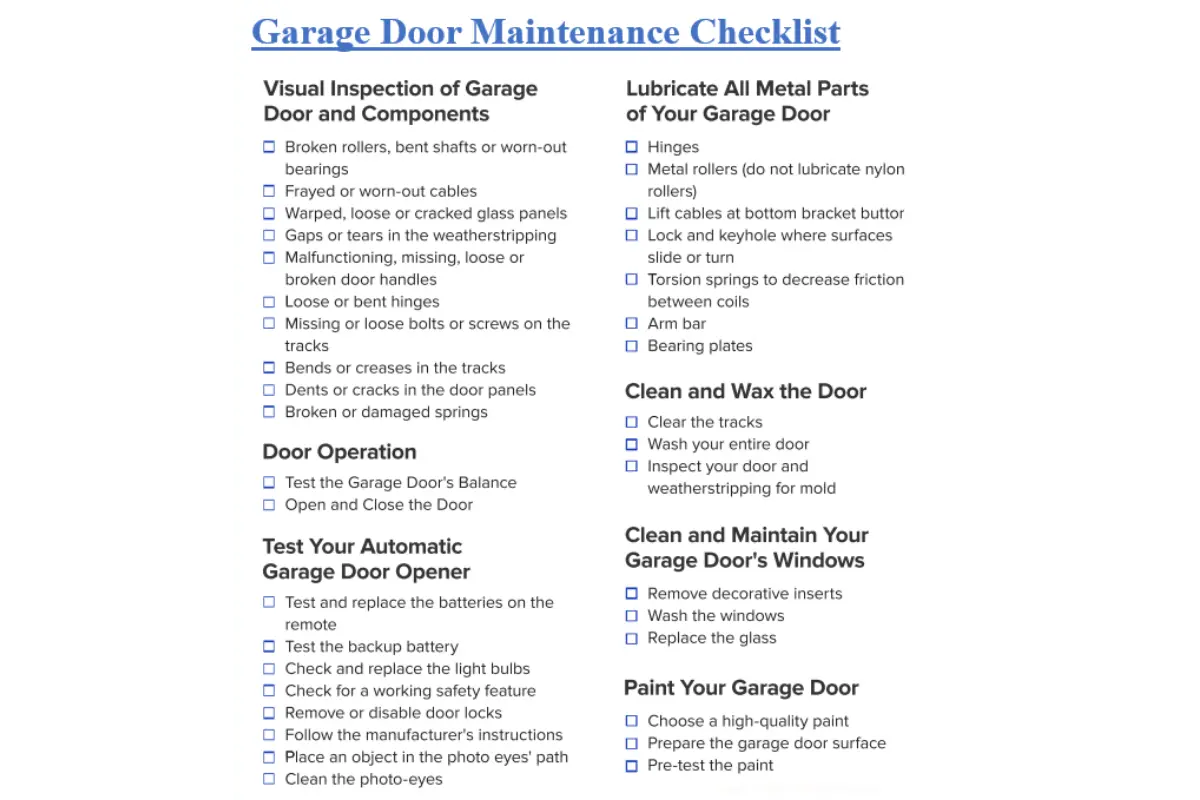 Garage Door Maintenance