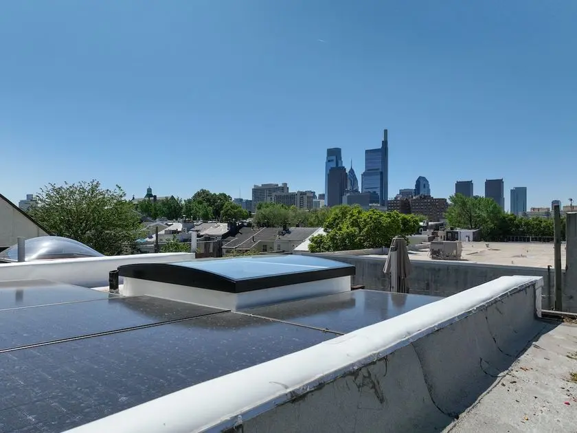flat roof solar panel project