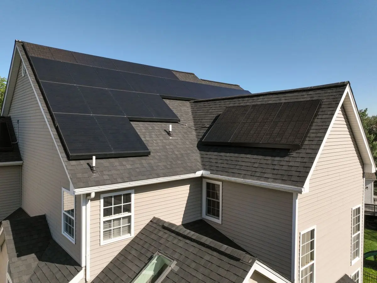 Solar panels on a roof