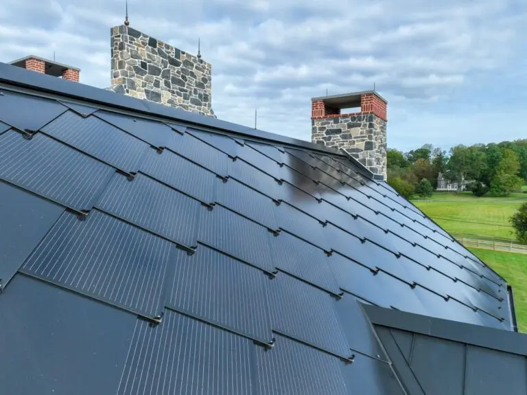 Close-up of solar panels