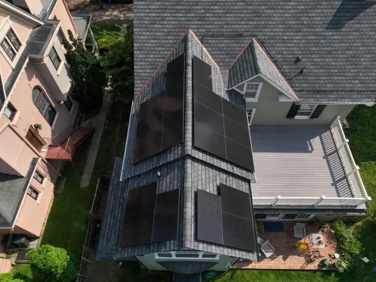 Solar panels installed on a roof