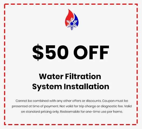 Discounts on Water Filtration System Installation