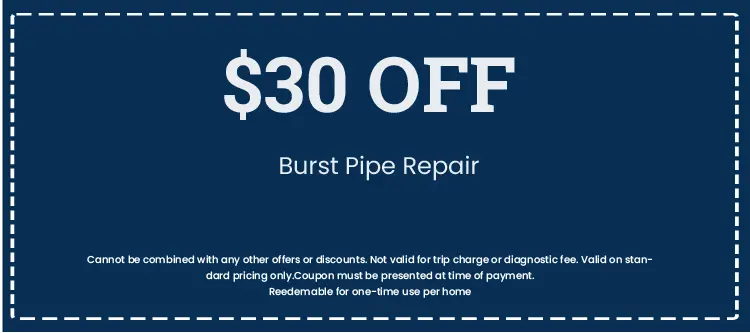 Discount on Burst Pipe Repair