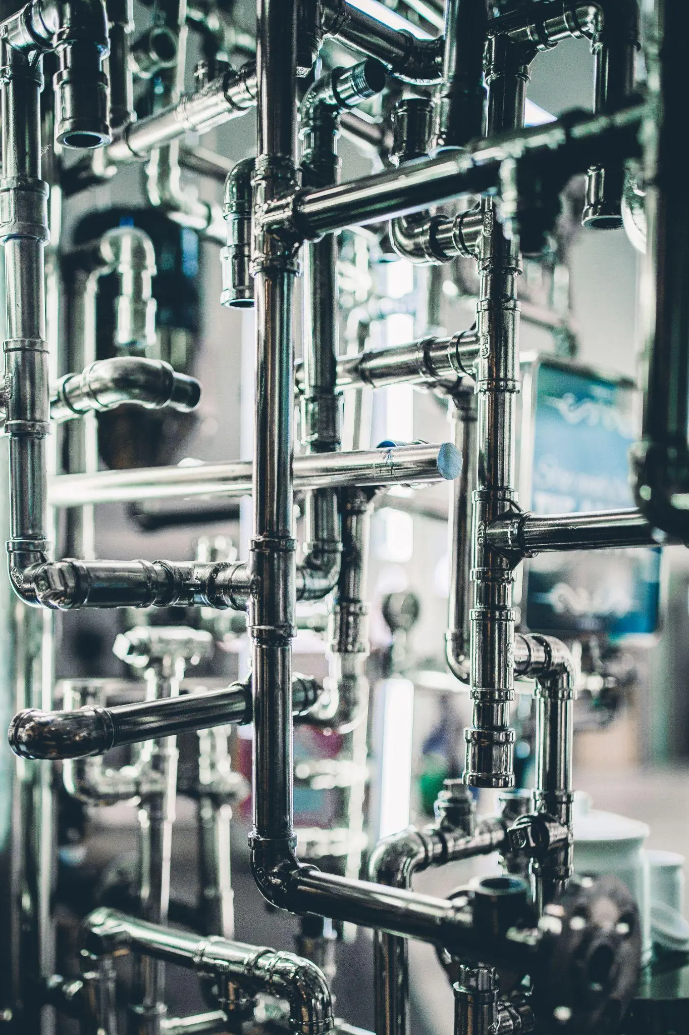 Chrome pipe lines installation