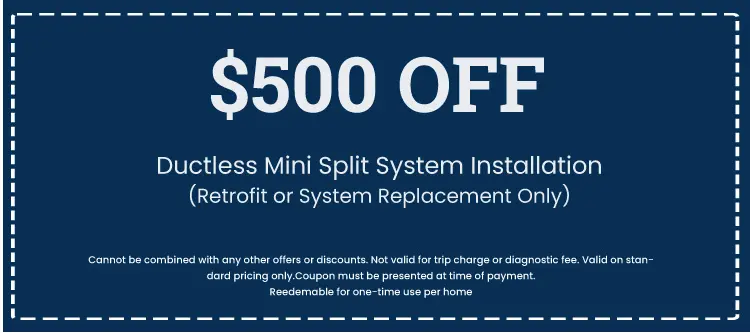 Discount on Ductless Mini Split AC Systems