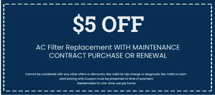 Discount on AC Filter Replacement