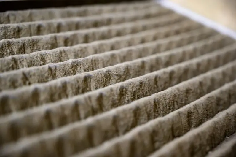 Dirty clogged air filter