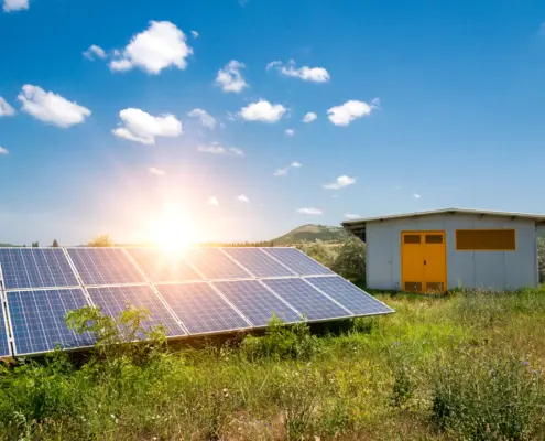 Solar panel, photovoltaic, alternative electricity source - concept of sustainable resources