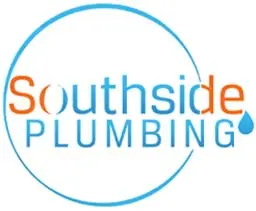 Southside Plumbing logo featuring blue and orange text with a water droplet, representing reliable plumbing services in Springfield, NE.