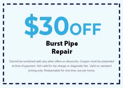 Discount for Burst Pipe Repair