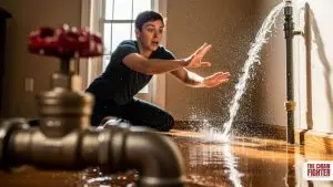 What should I do first for a burst pipe emergency in my Bethesda home?
