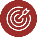 Plumbing service logo featuring a target and arrow, symbolizing precision and reliability in drain cleaning and plumbing solutions.