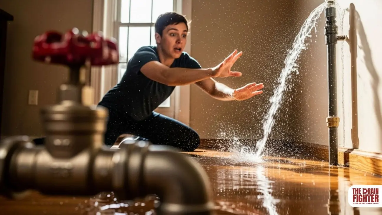 What should I do first for a burst pipe emergency in my Bethesda home?